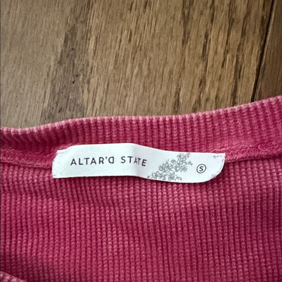 Altar'd State Raspberry Knit Cropped Top - Picture 2 of 2